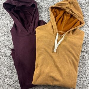 Sonoma Light Weight Hoodie 2 Pack. Men’s XL. Burgundy. Mustard.